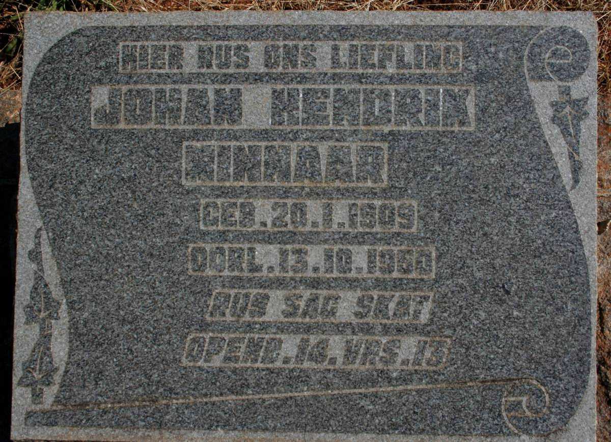 MINNAAR Johan Hendrik 1909-1950