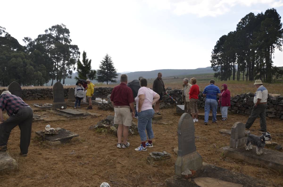 5. The crew cleaning up the graves &amp; cemetery