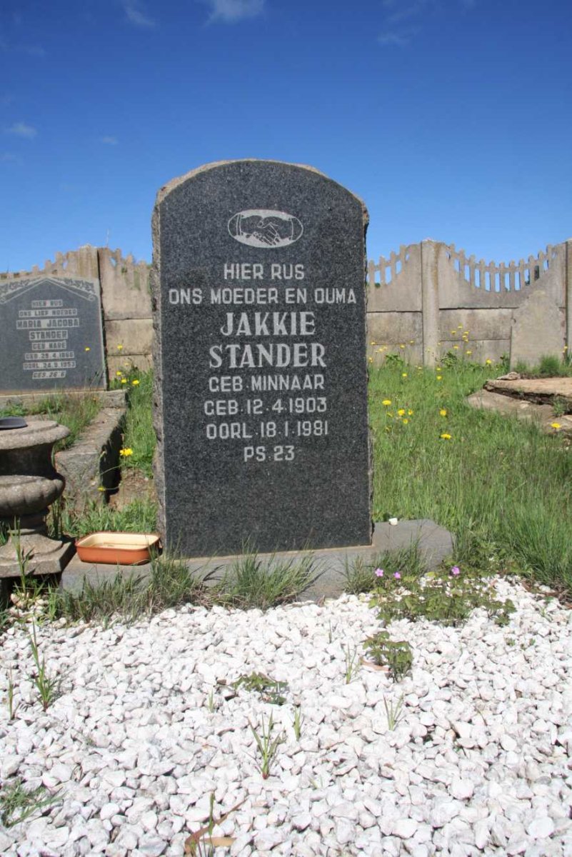 STANDER Jakkie nee MINNAAR 1903-1981