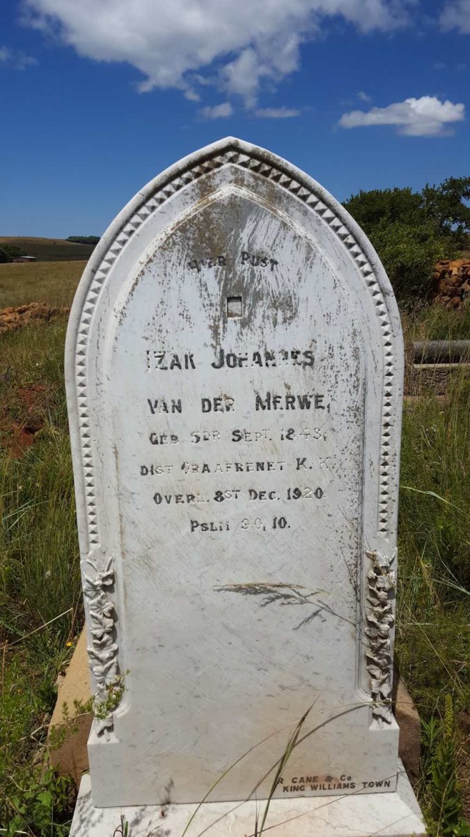 MERWE Izak Johannes, van der 1843-1920