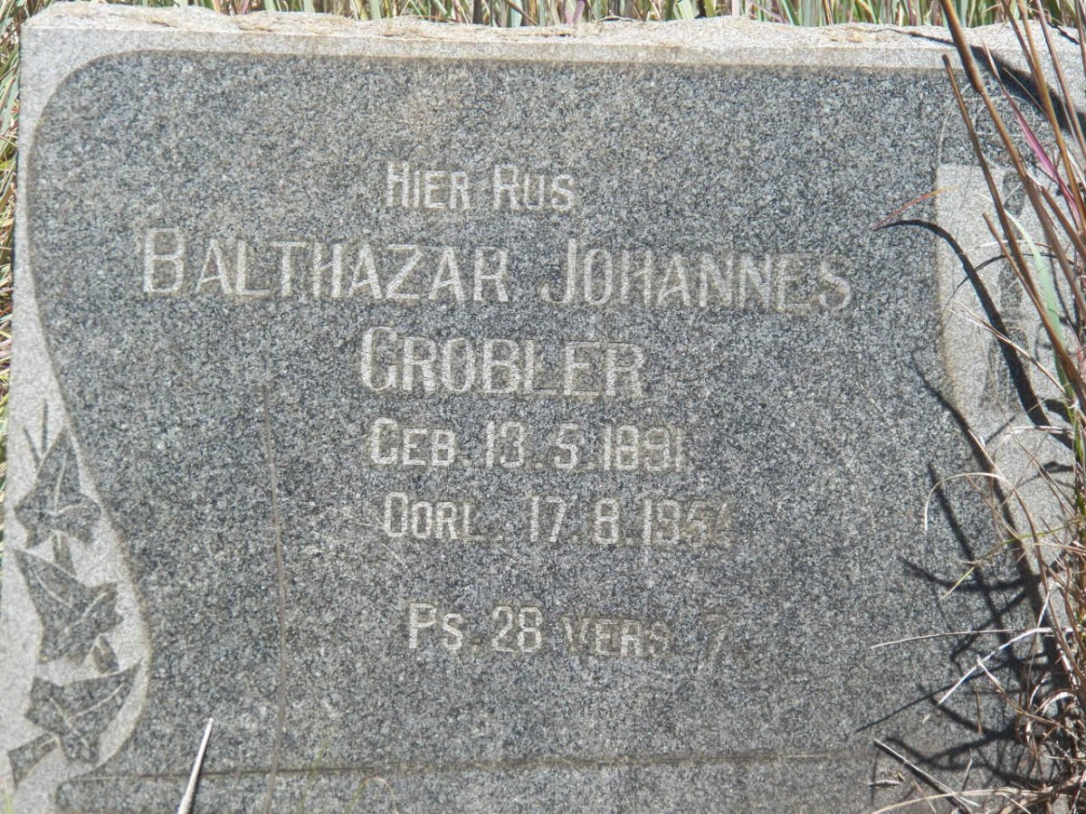 GROBLER Balthazar Johannes 1891-1954