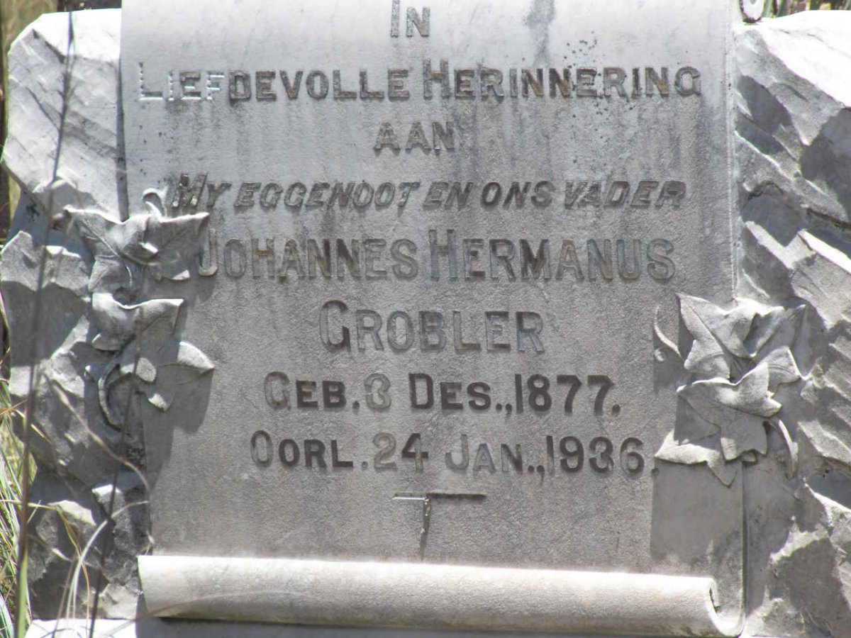 GROBLER Johannes Hermanus 1877-1936