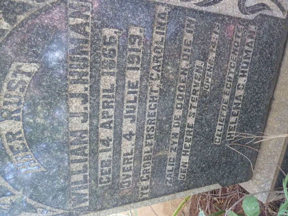 HUMAN William J.J. 1866-1919
