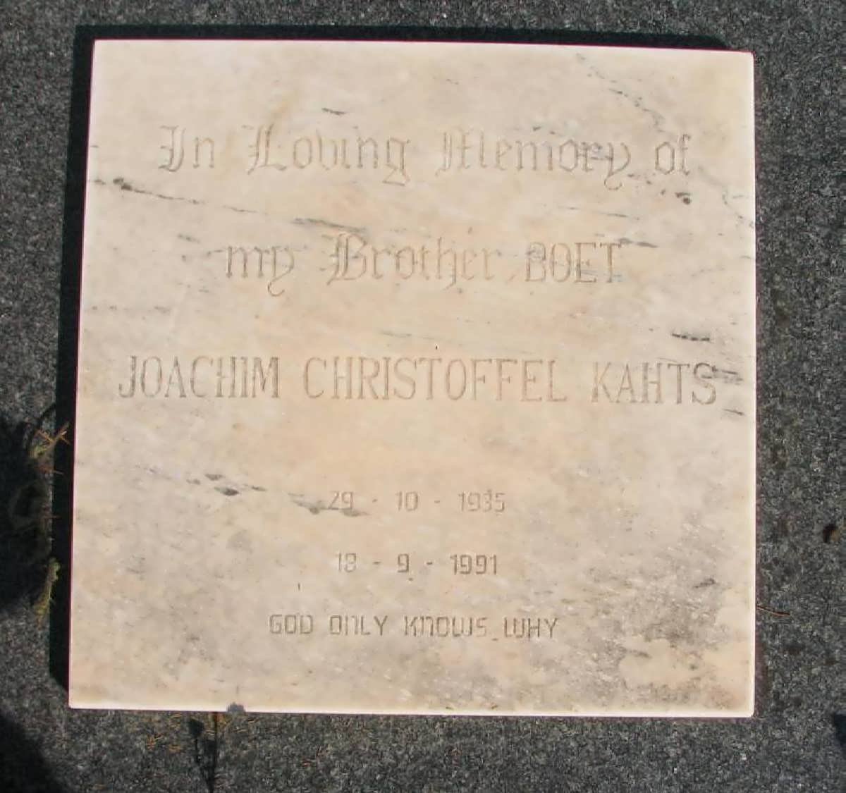 KATHS Joachim Christoffel 1935-1991