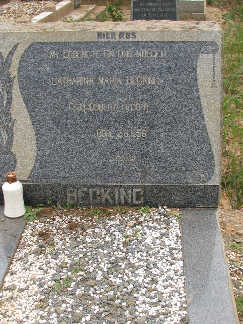BECKING Catharina Maria nee JOUBERT 1871-1956